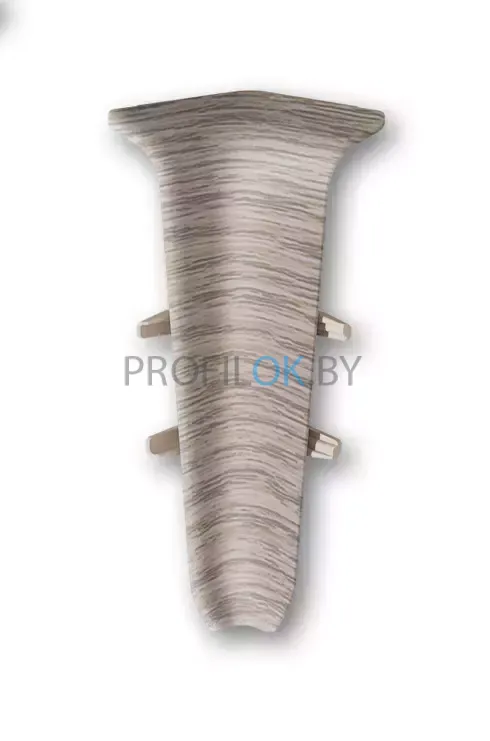 Напольный пластиковый плинтус ПВХ Деконика Дуб снежный ideal Deconika