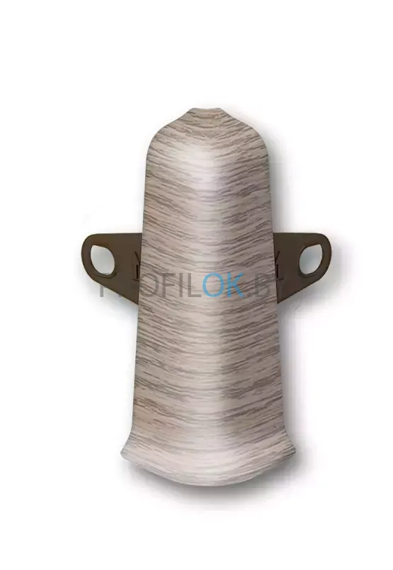 Напольный пластиковый плинтус ПВХ Деконика Дуб снежный ideal Deconika