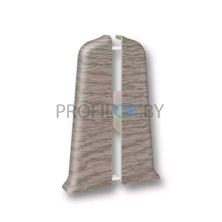 Напольный пластиковый плинтус ПВХ Деконика Дуб снежный ideal Deconika