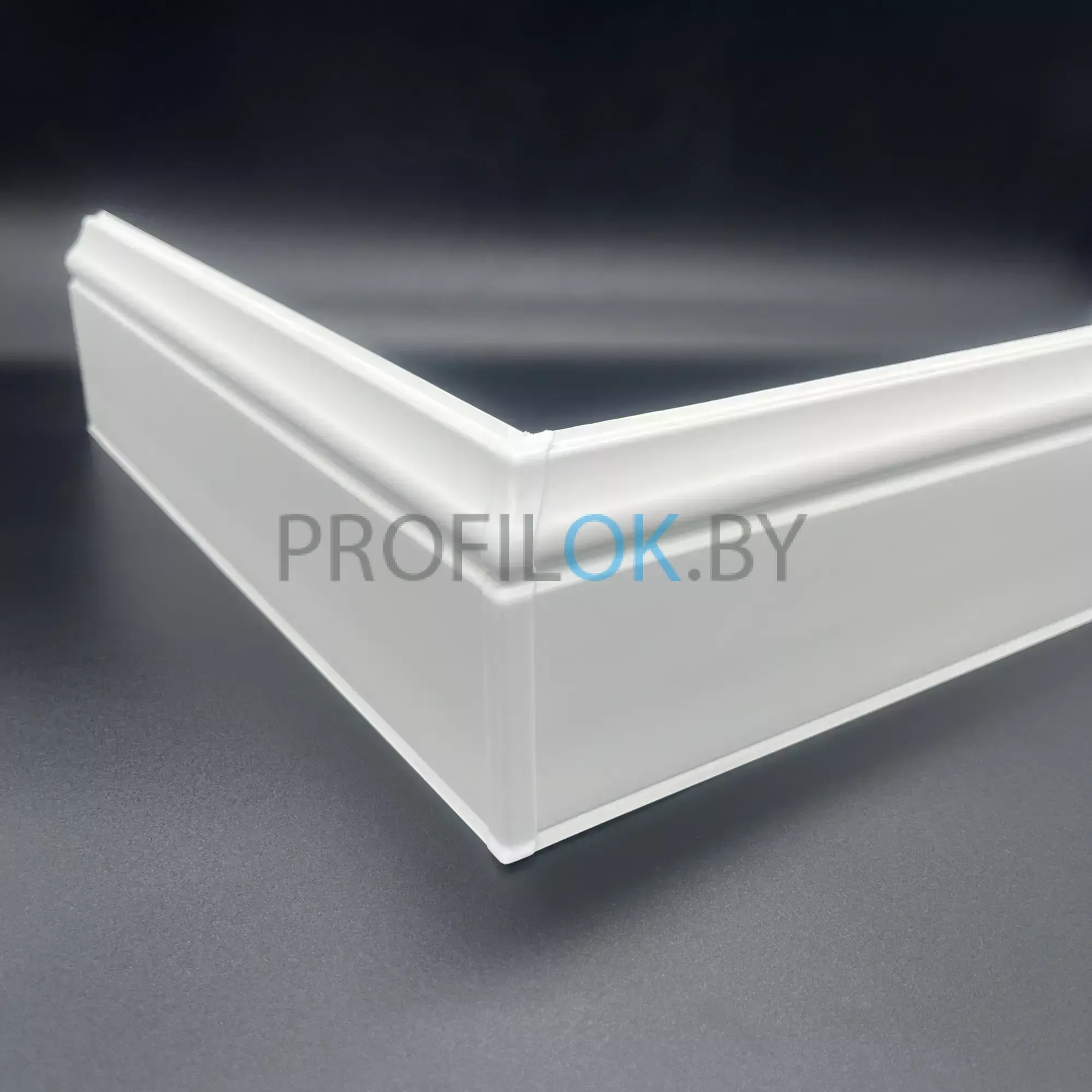 Плинтус напольный Идеал Дюра фигурный 001 Белый 80x15x2200 мм