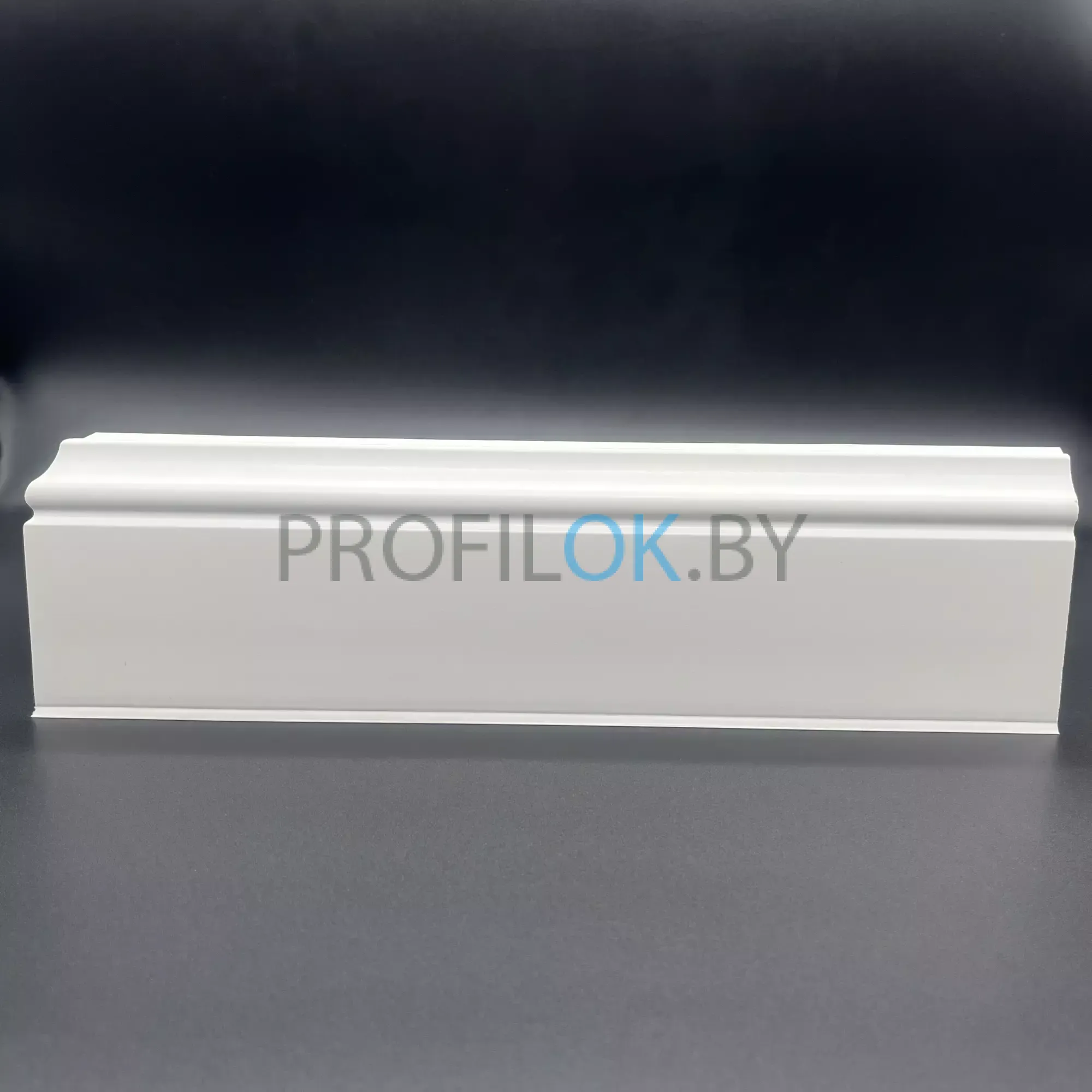 Плинтус напольный Идеал Дюра фигурный 001 Белый 80x15x2200 мм