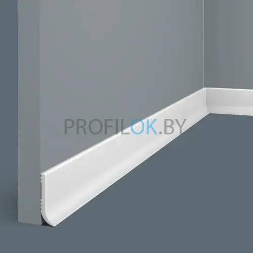 Плинтус под покраску Cosca Decor: PL001, экополимер, 2000×40×12